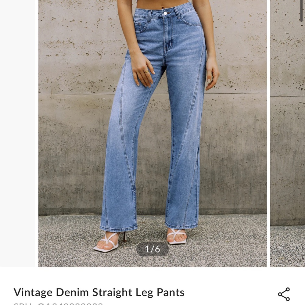 Commense Classic Blue Straight Leg Jeans